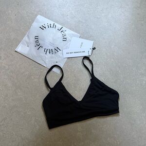 NWT With Jean Black Bralette (sz XS)